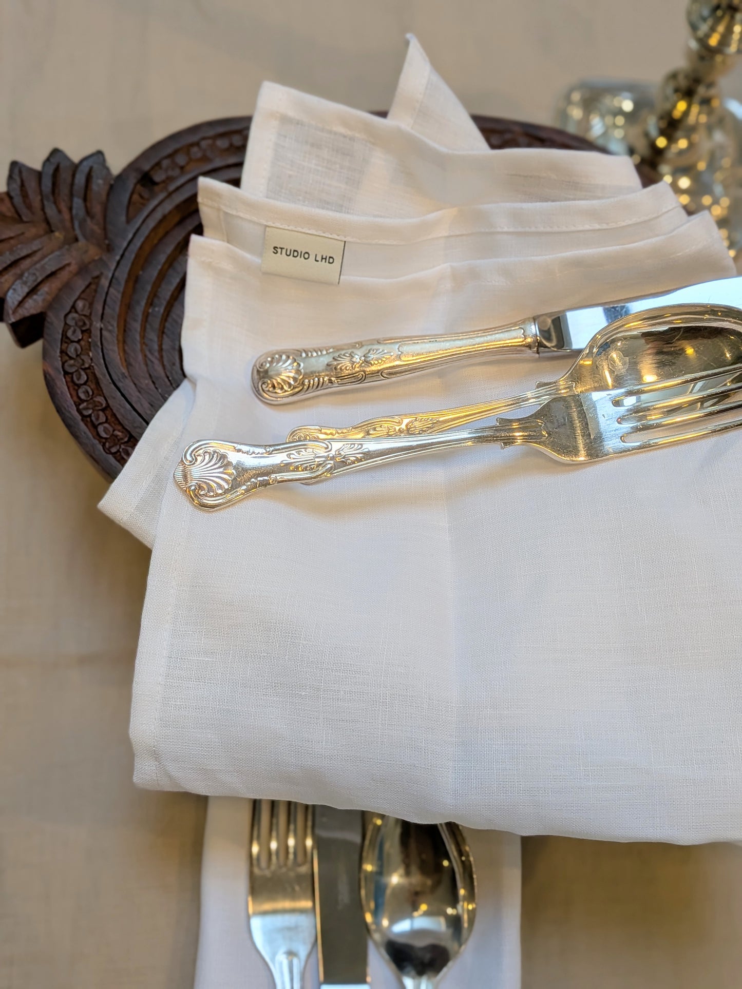 Linen Napkin - Set of 2 WHITE