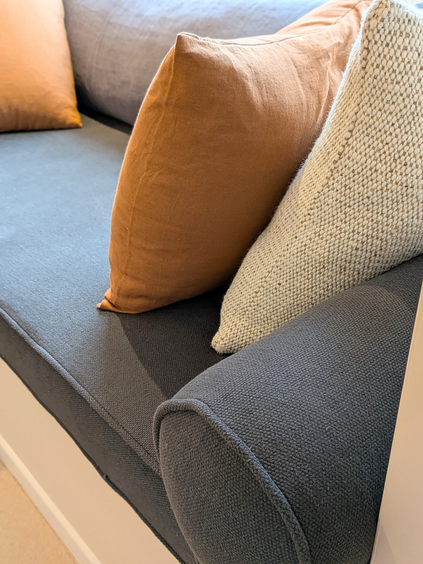 Linen Cushion Cover Large - CINNAMON